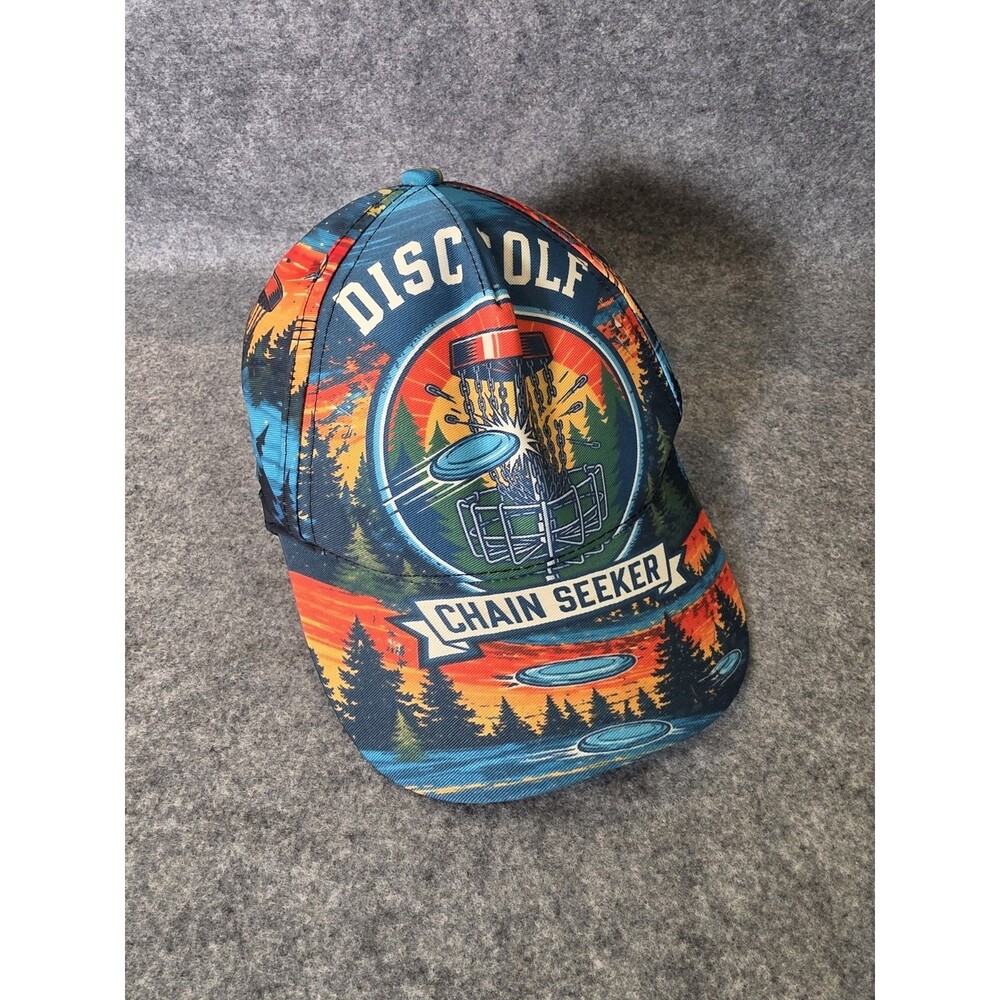 Disc Golf Chain Seeker Snapback Hat Colorful Outdoor Graphic Adjustable Cap